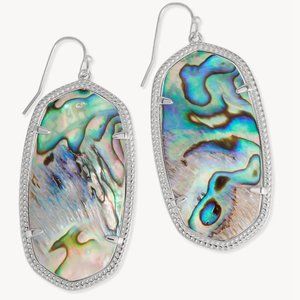 Kendra Scott Danielle Silver Drop Earrings in Abalone Shell